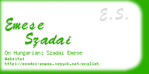 emese szadai business card